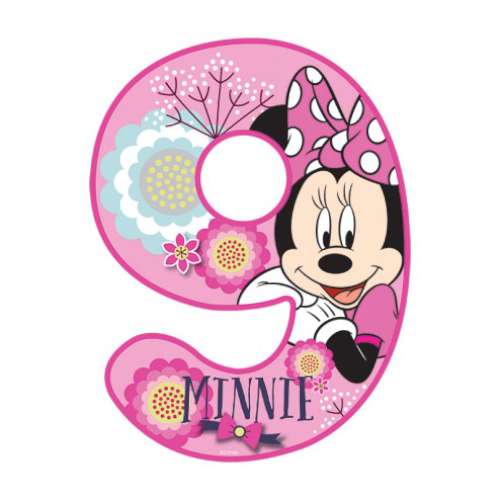 Minnie Mouse Number 9 Edible Icing Image - Click Image to Close